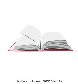 Book icon. Cartoon of book vector icon for web design isolated on white background