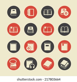 Book Icon Circle Background