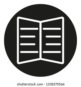 book icon with circle background and perfect detail design