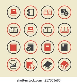Book Icon Circle Border