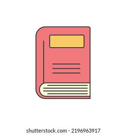 book icon in color, isolated on white background 