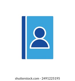 book icon color or logo illustration glyph color blue style