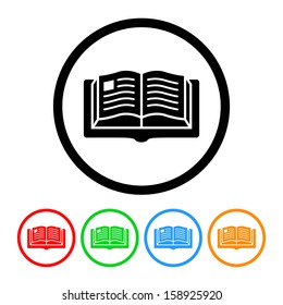 Book Icon with Color Variations
