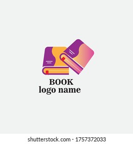 book icon colorful logo template illustration. vector design