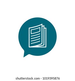 book icon conception with bubble speech icon 