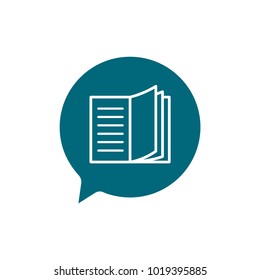 book icon conception with bubble speech icon 