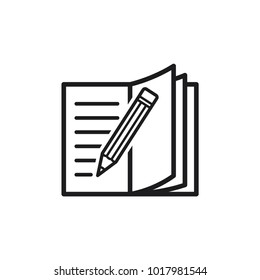 book icon conception with pencil icon 