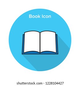 book icon design . flat . symbol