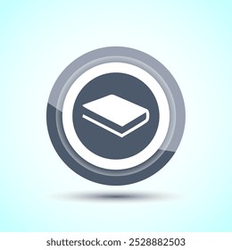 Design Illustration für Buchsymbole, Buchsymbol für Apps und Websites, Design von grauen Farbschaltflächen
