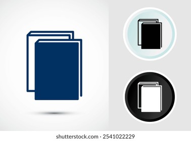 Ilustración del diseño del icono del libro, icono del libro para los App y los Sitios web