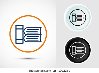 Book Icon Design Illustration, Book Icon For Apps and Websites