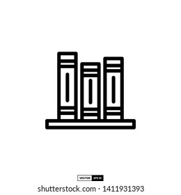 book icon, design inspiration vector template for education web design or mobile app