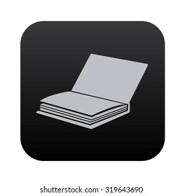 Book icon design on black button background,vector