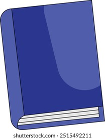 Buchsymbol, Entwurfsvorlage, Vektor, blaue Textbuchgrafik