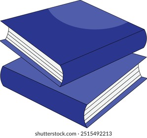 Book icon design template vector, blue text book illustration
