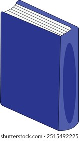 Book icon design template vector, blue text book illustration
