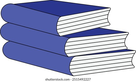 Book icon design template vector, blue text book illustration