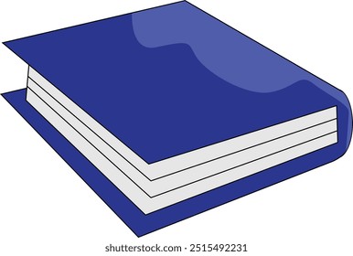 Book icon design template vector, blue text book illustration