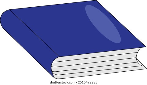Book icon design template vector, blue text book illustration
