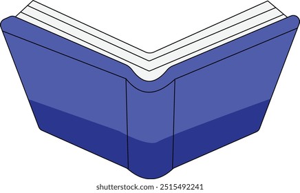 Book icon design template vector, blue text book illustration