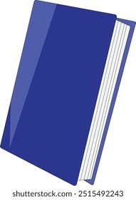 Book icon design template vector, blue text book illustration