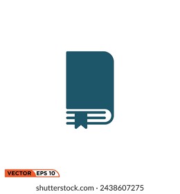Buchsymbol-Design-Vektor-Grafik der Vorlage, des Zeichens und des Symbols