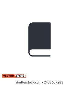 Book icon design vector graphic of template, sign and symbol