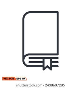 Icono de libro diseño gráfico vectorial de plantilla, signo y símbolo