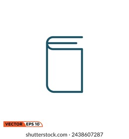 Icono de libro diseño gráfico vectorial de plantilla, signo y símbolo