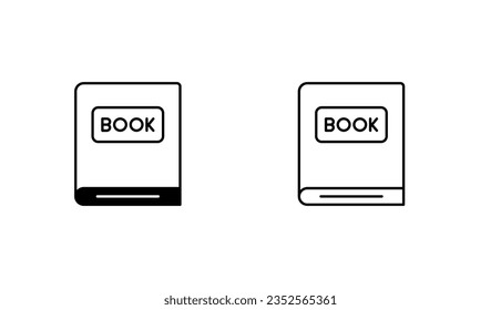 Book icon design with white background stock illustration