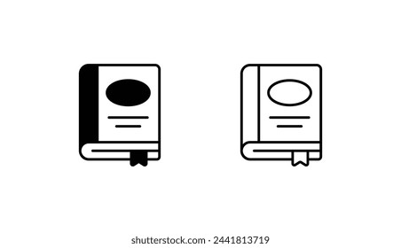 Book icon design with white background stock illustration