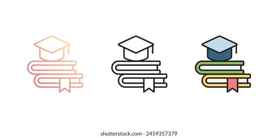 Book icon design with white background stock illustration