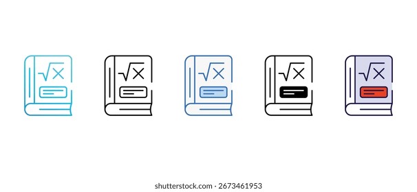 Diseño de icono de libro con fondo blanco Ilustración de stock