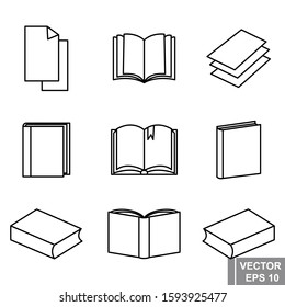 Book. The icon. Desktop. Flat style. For your design.