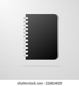 book icon diary notebook gray vector illustration
