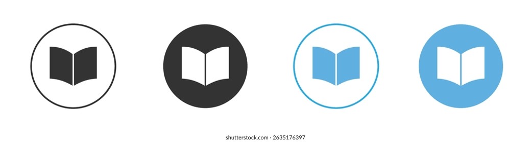 Book icon Editable flat style, illustration icons