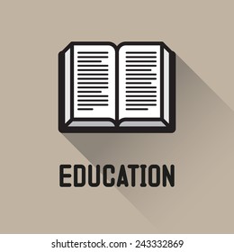 Book icon, education concept 