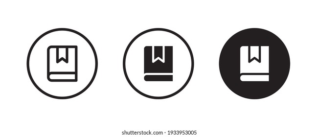 Book icon Education icons button, vector, sign, symbol, logo, illustration, editable stroke and  flat design style isolaated on white linear pictogram