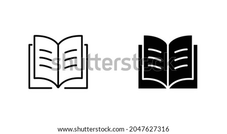 Book icon Education icons button, vector, sign, symbol, logo, illustration, editable stroke and flat design style isolaated on white linear pictogram