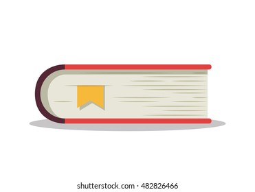 Book icon. Education knowledge learning and study theme. Colorful design. Vector illustration