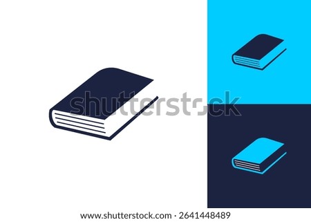 Book icon education learning library concept sign graphic isolated