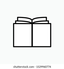 Book Icon. Education, Library Symbol for Design, Presentation, Website or Apps Elements - Vector. Logo Template.
