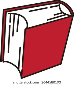Ícone Livro. Literatura educacional lida e tema de biblioteca. Design isolado. Ilustração vetorial