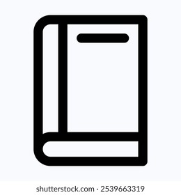 Icono de libro, Educación, estudio, icono de lectura, icono de Vector lineal aislado.