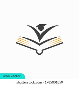book icon education symbol  illustration logo template