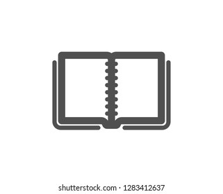 Book icon. Education symbol. Instruction or E-learning sign. Quality design element. Classic style icon. Vector