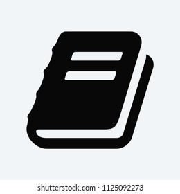 Book icon. Education symbol. Library sign, flat vector element isolated on white background. Simple vector illustration for graphic and web design.