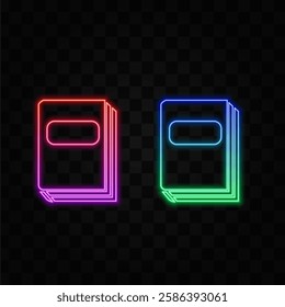 Book icon ,education icon vector logo template. neon style..