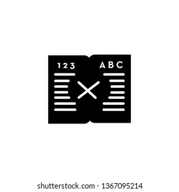 book icon- education book vector open book with the cross sign