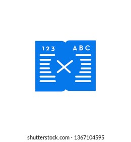book icon- education book vector open book with the cross sign